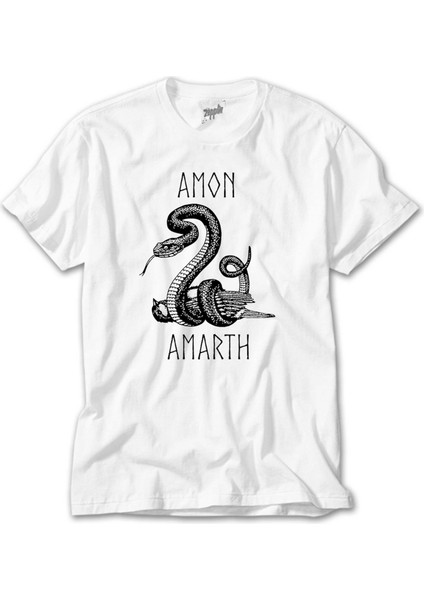 Amon Amarth Snake Beyaz Tişört