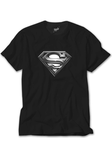 Superman Logo Siyah Tişört
