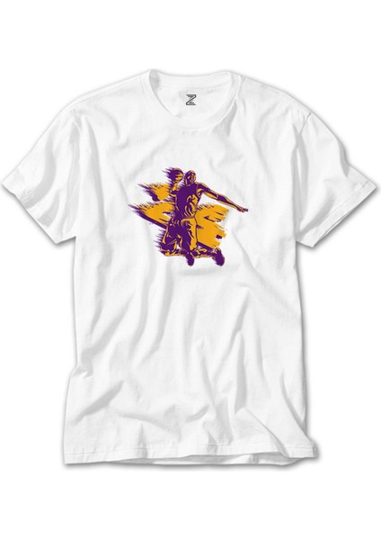 Kobe Bryant Silhouette Beyaz Tişört