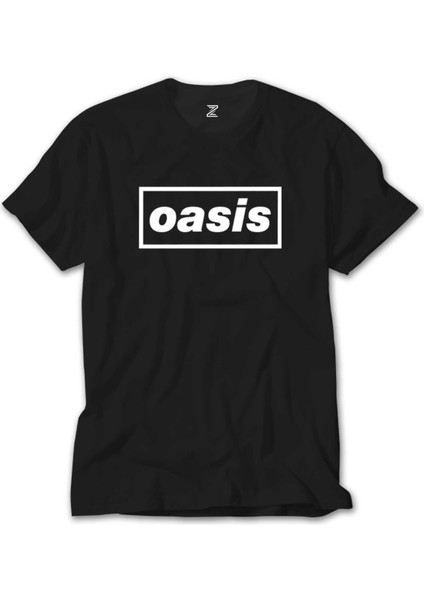 Oasis Text Siyah Tişört