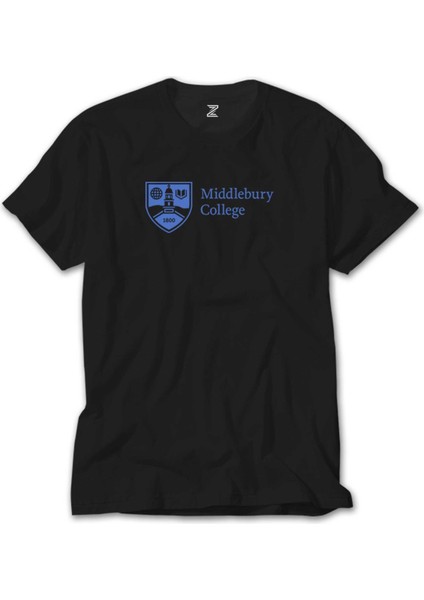 Middlebury College Logo Siyah Tişört