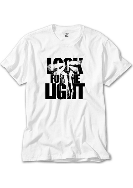 The Last Of Us Look For The Light Text Beyaz Tişört