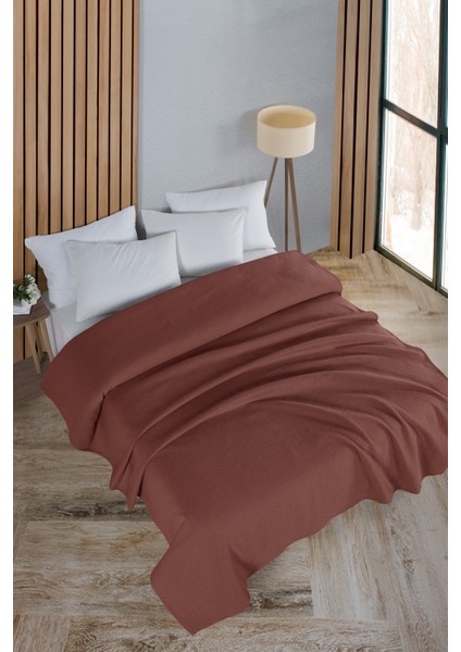 Pamuklu Petek Kiremit Çok Amaçlı Örtü Tek Kişilik - 160 x 230 cm