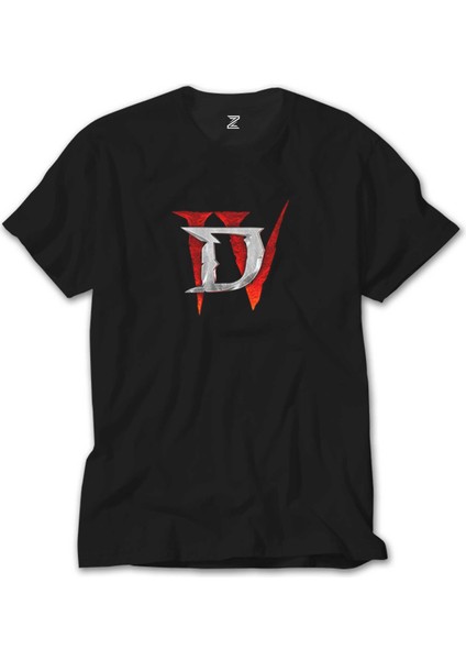 Diablo Iv For Logo Siyah Tişört