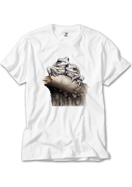 The Love Of Two Frogs Beyaz Tişört