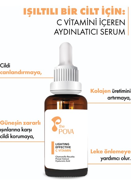 Aydınlatıcı Ve Cilt Tonu Eşitleyici C Vitamini Serum 30 ml fiyatları
