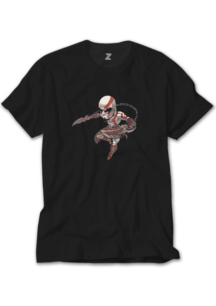 God Of War Kratos Cartoon Siyah Tişört