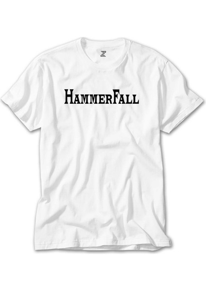 Hammerfall Text Beyaz Tişört