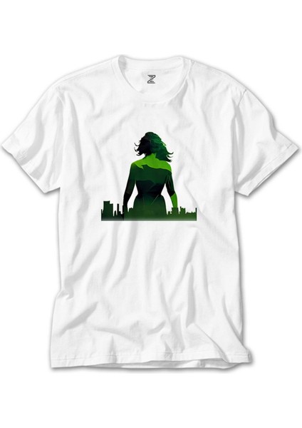 She Hulk City Beyaz Tişört