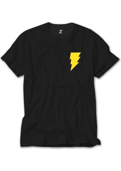 Black Adam Yellow Logo Siyah Tişört