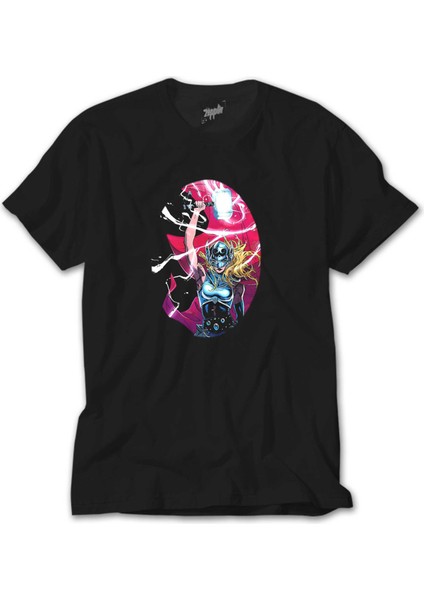 Thor Love And Thunder Jane Foster Mighty Siyah Tişört
