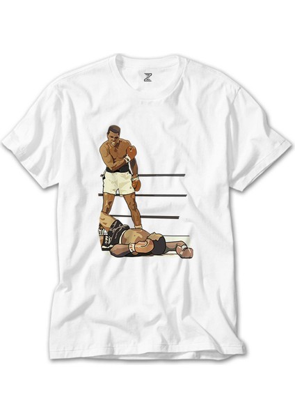 Muhammed Ali Winning Fighter Beyaz Tişört