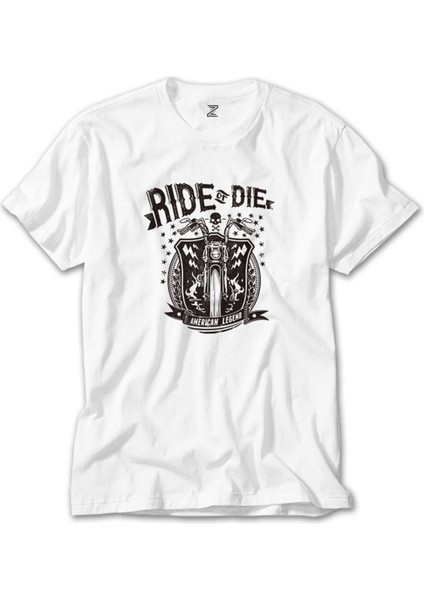 Ride Die Silhouette Beyaz Tişört
