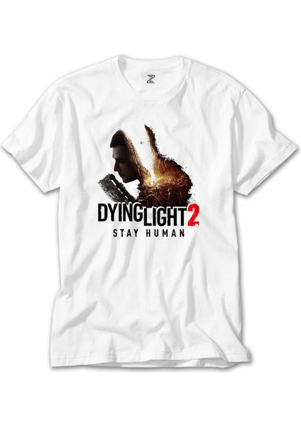 Dying Light Stay Human Beyaz Tişört
