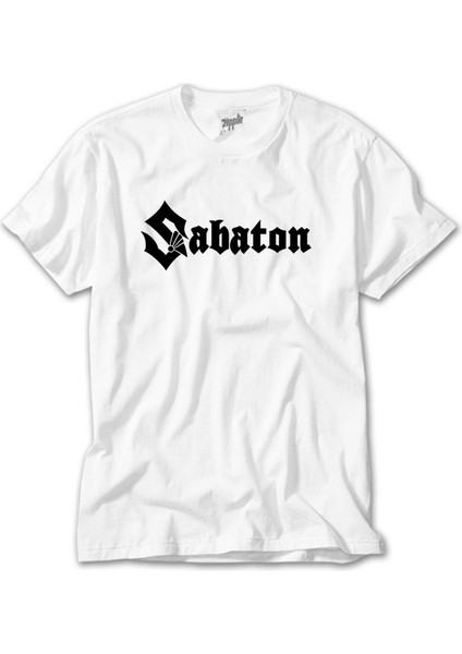 Sabaton Logo Beyaz Tişört