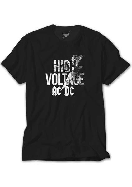 Ac Dc High Voltage Siyah Tişört