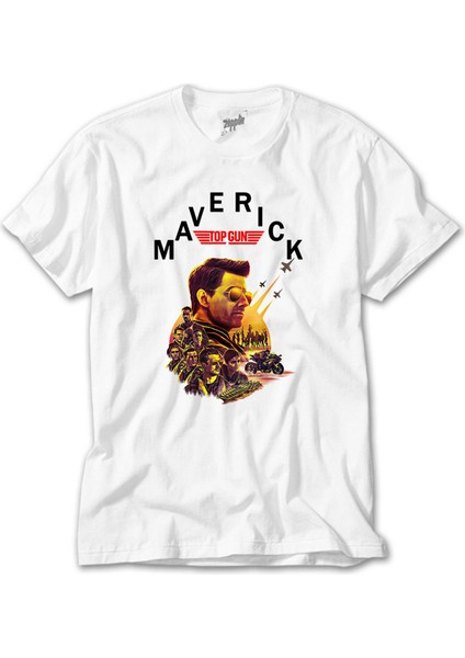 Top Gun Characters Beyaz Tişört