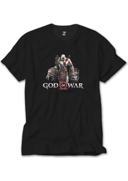 God Of War Kratos Lion Siyah Tişört