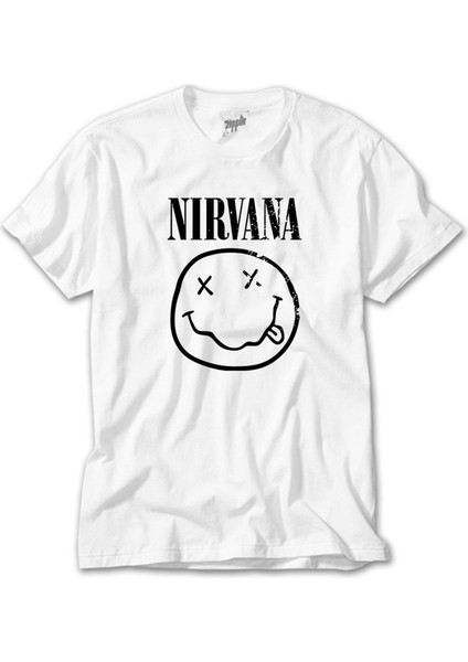 Nirvana Smiley Face Beyaz Tişört