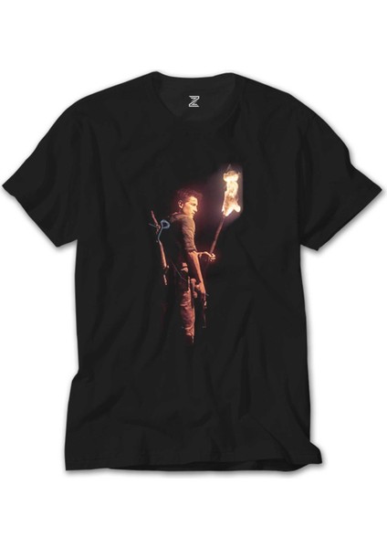 Uncharted 4 Nathan Drake Torch Siyah Tişört