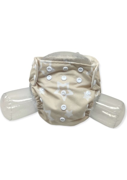 Baby Yıkanabilir Bebek Bezi Cepli Yıldızlı Kapiçino (3KG-12KG)+1 Numara 7 Katlı Emici Ped fiyatları
