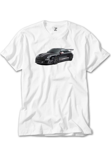 Porsche 911 Gt3 Beyaz Tişört