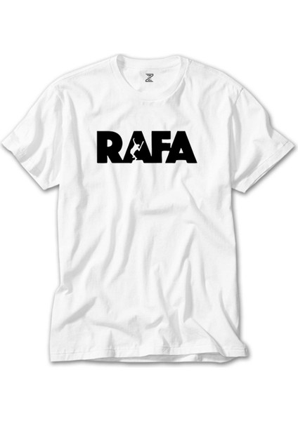 Rafael Nadal Text Beyaz Tişört