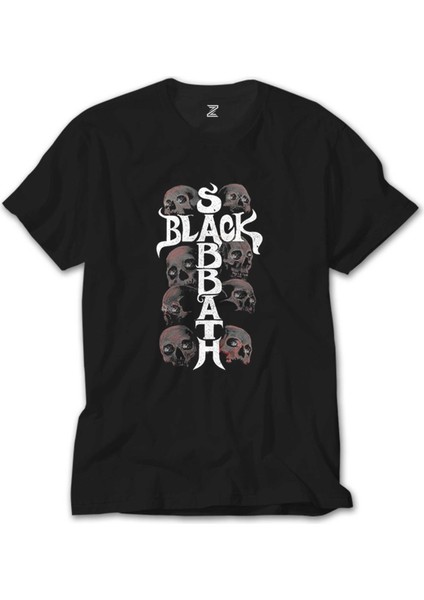 Black Sabbath Skull Siyah Tişört