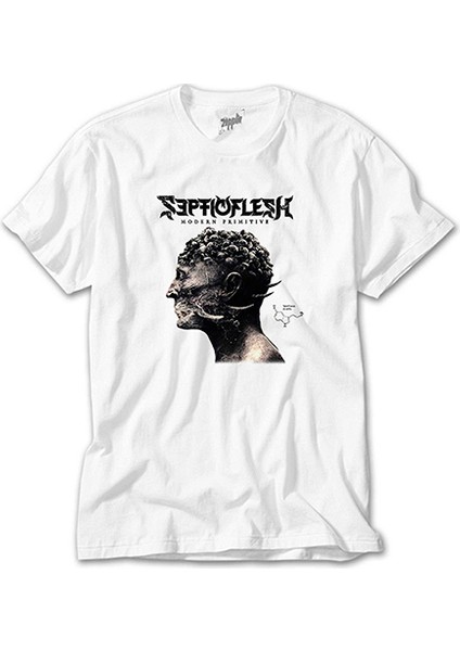 Septicflesh Modern Primitive Beyaz Tişört