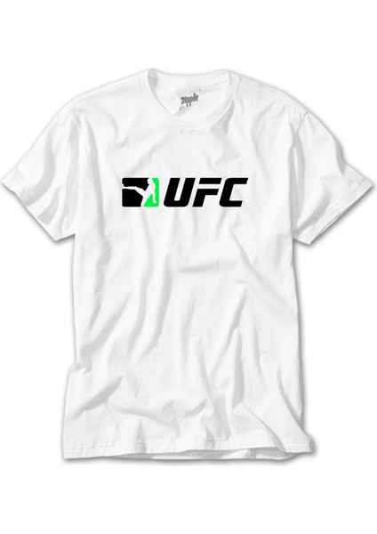 Ufc Green Kick Beyaz Tişört