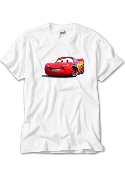 Şimşek Mcqueen Cars Beyaz Tişört