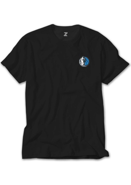 Dallas Mavericks Logo Siyah Tişört