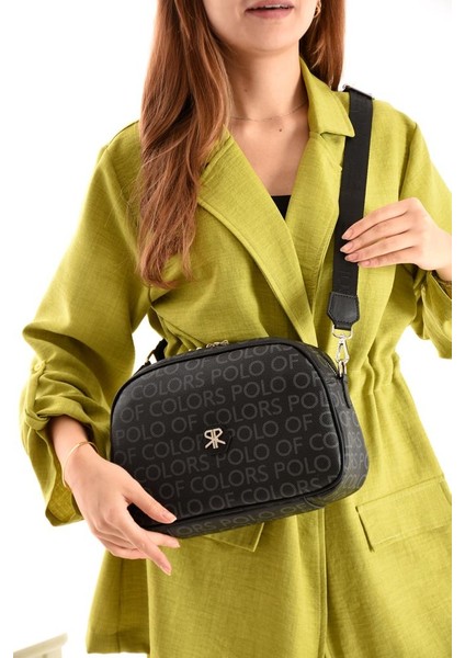 Impolo Holly Siyahempirme Baskı Kadın Spor Çapraz Ve Omuz Çantası 20x28 Ebatında fiyatları