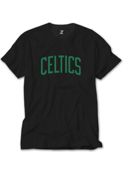 Boston Celtics Yazı Siyah Tişört