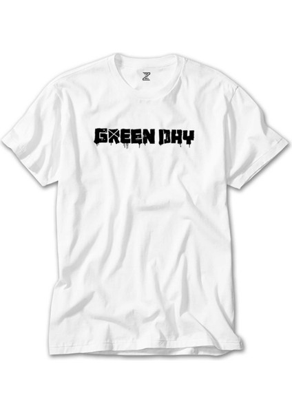 Green Day Logo Beyaz Tişört