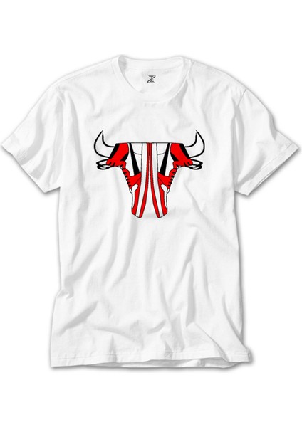 Chicago Bulls Shoes Beyaz Tişört