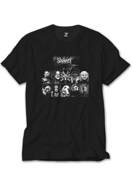 Slipknot Group Member Siyah Tişört