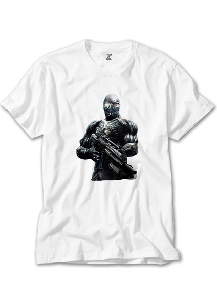 Crysis Black Fighter Beyaz Tişört