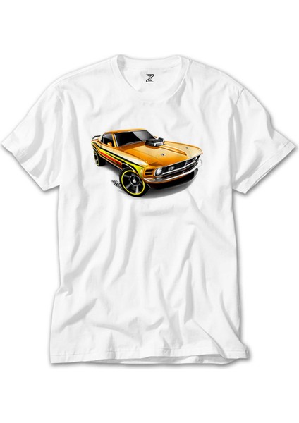 Ford Mustang Mach 1 Beyaz Tişört
