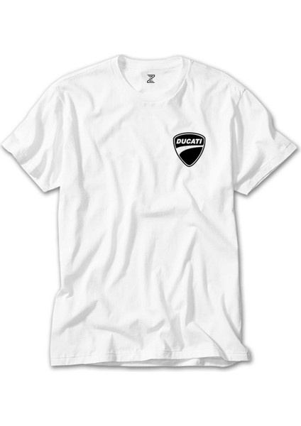Ducati Scrambler Logo Beyaz Tişört