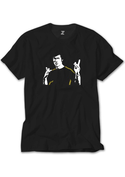 Bruce Lee Figure Siyah Tişört