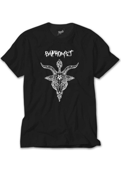 Baphomet Goat Head Siyah Tişört