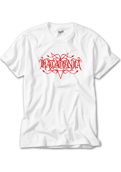 Katatonia Logo Red Beyaz Tişört