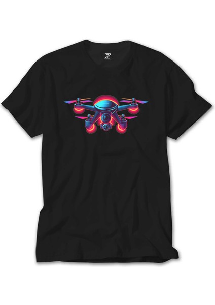 Drone Color Siyah Tişört