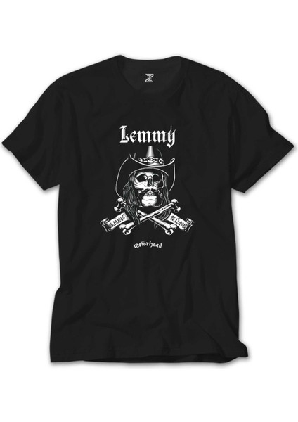 Motörhead Lemmy Kilmister Skull Siyah Tişört