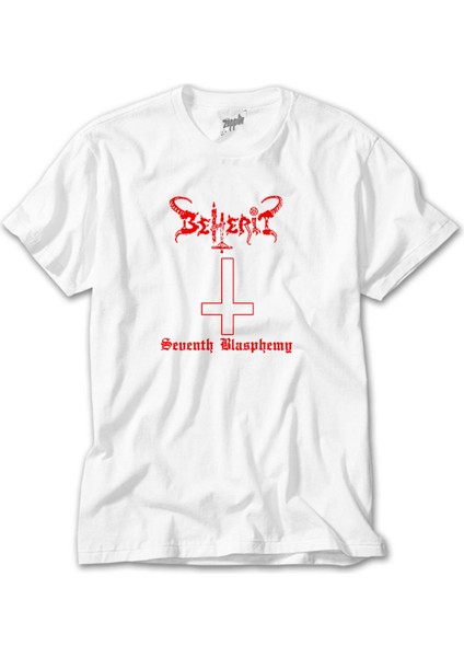 Beherit Seventh Blasphemy Beyaz Tişört