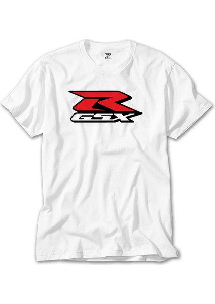 Suzuki Gsx R Logosu Beyaz Tişört