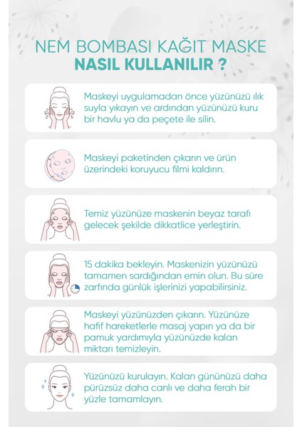 Ac.net & Allantoin Nem Bombası Kağıt Yüz Maskesi 10'lu Paket