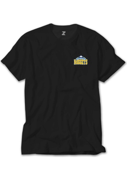 Denver Nuggets Logo Siyah Tişört