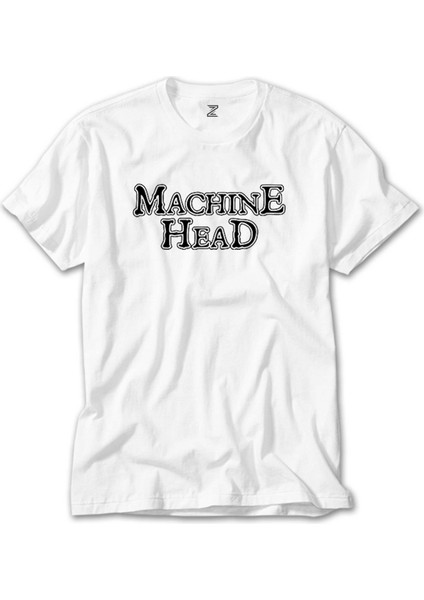 Machine Head Text Beyaz Tişört